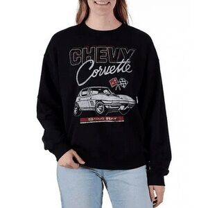 New! Chevrolet Licensed Women's Chevy Corvette Graphic Sweatshirt